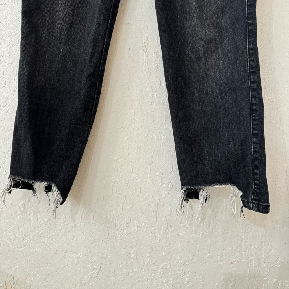 Rewash Black Distressed Elastic Waist Denim Jeans 5/27 - Picture 9 of 10